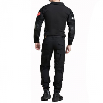 Тактический костюм Mantop с наколенниками и налокотниками Black XL-6