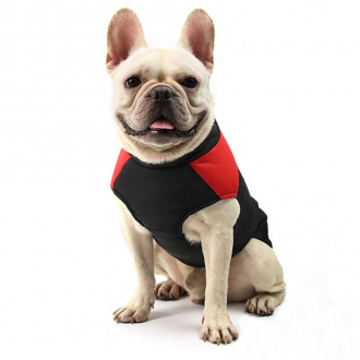 Зимняя жилетка куртка для выгула собак Duo красная, M-7